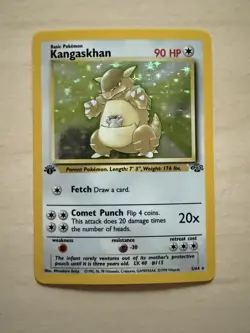 Pokemon TCG Kangaskhan 1st Edition Jungle Set Holo 5/64 Vintage WOTC - Image 1