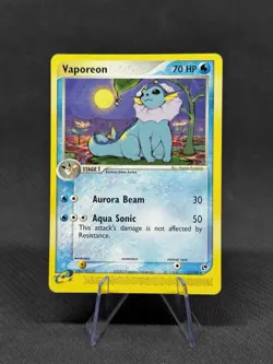 Vaporeon 25/100 - Pokemon TCG EX Sandstorm Ereader Rare Non Holo Vintage NM - Image 1