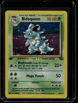 Pokemon TCG Nidoqueen 7/64 Jungle 1st Edition Holo Rare MP - Image 1