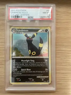 2011 POKEMON CALL OF LEGENDS #22 UMBREON-HOLO PSA 8 New Cert - Image 1