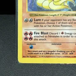 Ninetales 12/102 - Pokemon Base Set (Shadowless) Holo - Image 5
