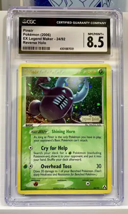 2006 Pokemon EX Legend Maker Pinsir 24/92 Reverse Holo CGC 8.5 - Image 1