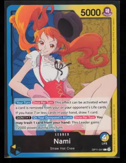 Nami (041) OP11-041 One Piece A Fist of Divine Speed Leader Near Mint - Image 1