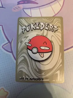 Pokederp Halloween Pokemon Fanart Card Onion Cracked Ice Holo - Image 2