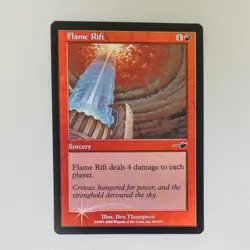 Magic the Gathering Card - Nemesis 80/142 - FLAME RIFT **Foil** NM/EX - Image 1