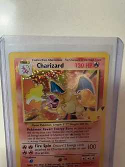 Pokemon Charizard Base Set Holo Rare 4/102 120HP English Card - Image 3