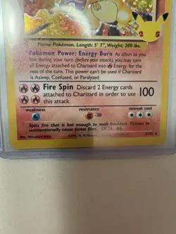 Pokemon Charizard Base Set Holo Rare 4/102 120HP English Card - Image 4