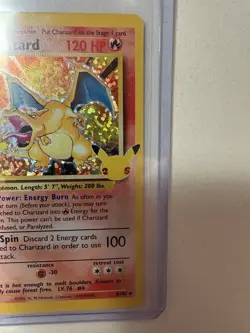 Pokemon Charizard Base Set Holo Rare 4/102 120HP English Card - Image 5
