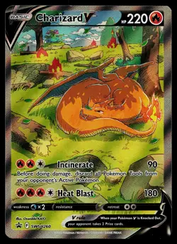 Pokemon Card - Charizard V Black Star Promo SWSH260 Holo - Image 1