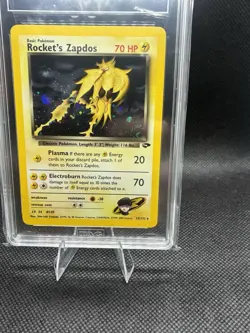 Gym Challenge Rockets Zapdos Holo Card 15/132 Swirl - Image 2