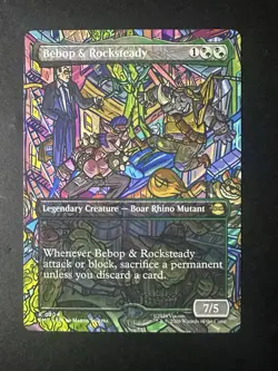 MTG TMNT BORDERLESS SCENE R Bebop & Rocksteady #0204 - Image 1