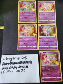 Pokemon TCG Mew #011/025 Celebrations Holo Rare, Pack Fresh, Free Card - Image 1