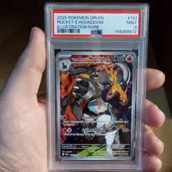 Pokemon Destined Rivals Team Rocket's Houndoom Illustration Rare Holo PSA 9 - Image 1