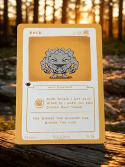 Rock (Graveler) 5/38 - 1st Edition Pokederp Second Print Fan Art - Pokemon - Image 1