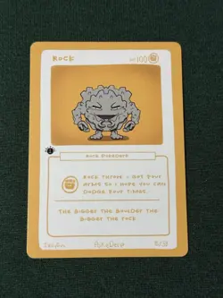 Rock (Graveler) 5/38 - 1st Edition Pokederp Second Print Fan Art - Pokemon - Image 2