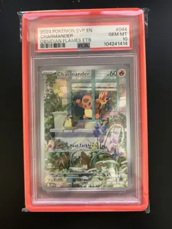 PSA 10 GEM MINT Charmander Obsidian Flames ETB Pokemon SVP 044 - Image 1