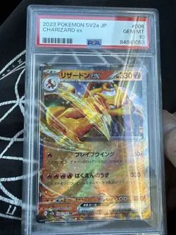 2023 PSA 10 Graded Pokemon Charizard ex 006/165 Holo Japanese 151 SV2a2023 - Image 1