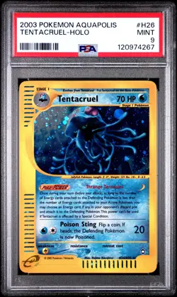 2003 POKEMON AQUAPOLIS #H26 TENTACRUEL-HOLO PSA 9 - Image 1