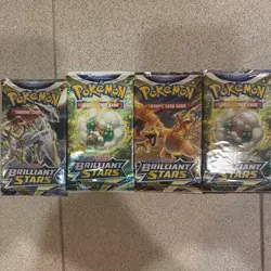 Pokemon Brilliant Stars Booster Packs x4 Sword & Shield New Sealed - Image 1