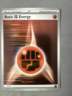 Pokemon TCG * SV Black Bolt *BASIC ENERGY HOLO SVE 022 Fighting * FRESH PK - Image 1