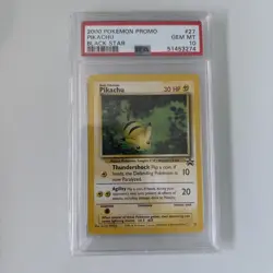 2000 Pokemon Pikachu #27 Black Star Promo PSA 10 - Image 1