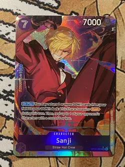 One Piece Card Game Sanji Super rare parallel OP09-065 - Image 1