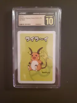 CGC 10 Pristine Raichu Old Maid 2019 Japanese Pokemon Card - Image 3