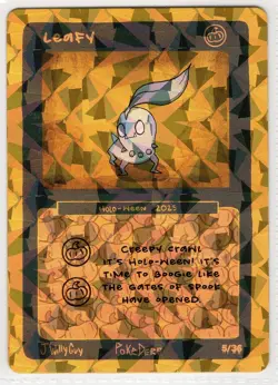Pokederp Halloween Zombie Leafy Holo Chikorita 5/36 Custom Derpy Card - Image 1