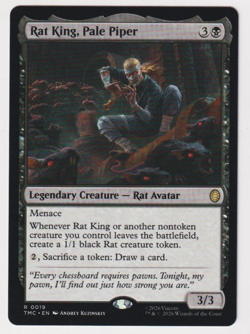 Rat King, Pale Piper Commander TMNT TMC 0019 R Rare Regular NM MTG Magic - Image 1