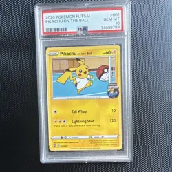 Pokemon Pikachu on the Ball Futsal Promo PSA 10 001/005 2020 English TCG - Image 1