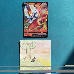 Cinderace V 044/264 Fusion Strike Ultra Rare Holo Pokemon TCG Card NM - Image 3