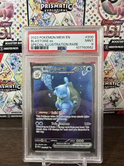 2023 POKEMON MEW EN BLASTOISE EX SPECIAL ILLUSTRATION RARE PSA 9 200/165 - Image 1