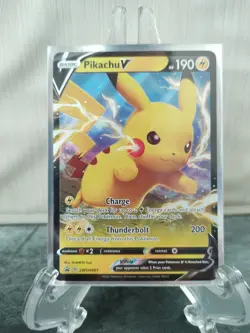 Pikachu V SWSH061 Pokemon TCG Shining Fates Black Star Promo NM - Image 1