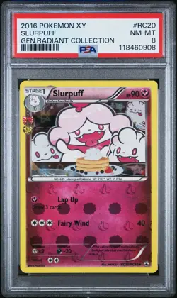 2016 Pokemon XY Gen. Radiant Collection Slurpuff #RC20 PSA 8 - Image 1