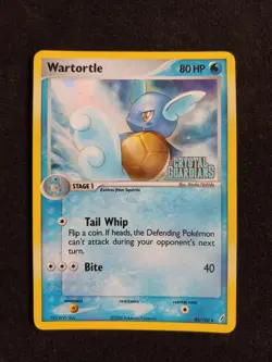 2006 Pokemon TCG Wartortle 43/100 Holo EX Crystal Guardians Stamped - Image 3
