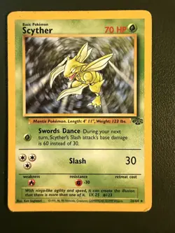 Pokemon TCG Scyther 26/64 Jungle WOTC MP - Image 1