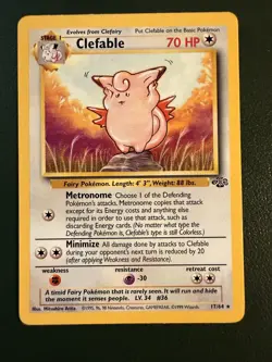 Pokemon TCG Clefable 17/64 Jungle WOTC MP - Image 1