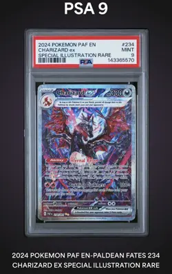 2024 POKEMON PAF EN-PALDEAN FATES SPECIAL ILLUSTRATION RARE CHARIZARD EX PSA 9 - Image 1