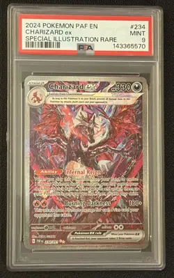2024 POKEMON PAF EN-PALDEAN FATES SPECIAL ILLUSTRATION RARE CHARIZARD EX PSA 9 - Image 3