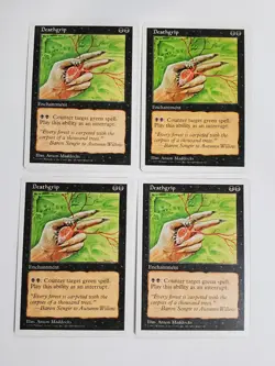 MTG Playset 4x Deathgrip (5th Edition/Black/U) - BGM - Image 1