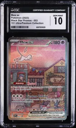 2023 POKEMON SVP EN-SV BLACK STAR PROMO #053 MEW EX CGC 10 GEM MINT - Image 1