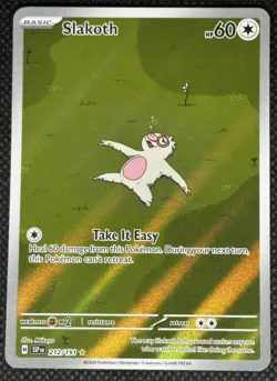 Pokemon 2024-SV08 Surging Sparks Slakoth Illustration Rare Holo 212/191 NM - Image 1