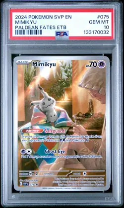 2024 POKEMON SVP EN-SV BLACK STAR PROMO #075 MIMIKYU PSA 10 - Image 1