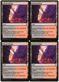 MTG Akoum Refuge x4 Duel Decks: Zendikar vs Eldrazi NM/LP Playset - Image 1