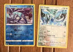 Lugia 140/189 & Suicune 037/189 Rare Reverse Holo Darkness Ablaze Pokemon Cards - Image 1