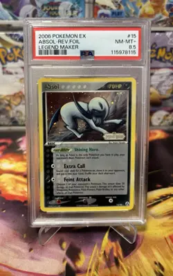 PSA 8.5 Absol 15/92 Reverse Holo Foil 2006 ex Legend Maker Pokemon Card TCG - Image 1