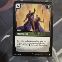 FOIL ! Riftbound Reinforce card 062/298 League of Legends - Image 1