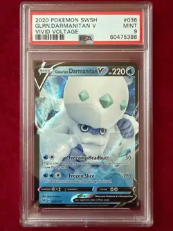 Pokemon TCG Galarian Darmanitan V 036/185, Vivid Voltage PSA 9 - Image 1