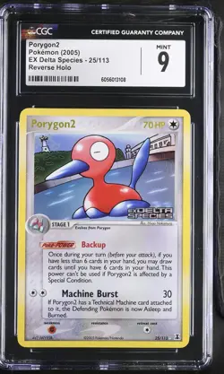 CGC 9 Porygon2 EX Delta Species 25/113 Reverse Holo STAMPED Pokemon Card - Image 1