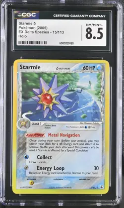 CGC 8.5 Starmie 2005 EX Delta Species 15/113 Holo Pokemon Card - Image 1